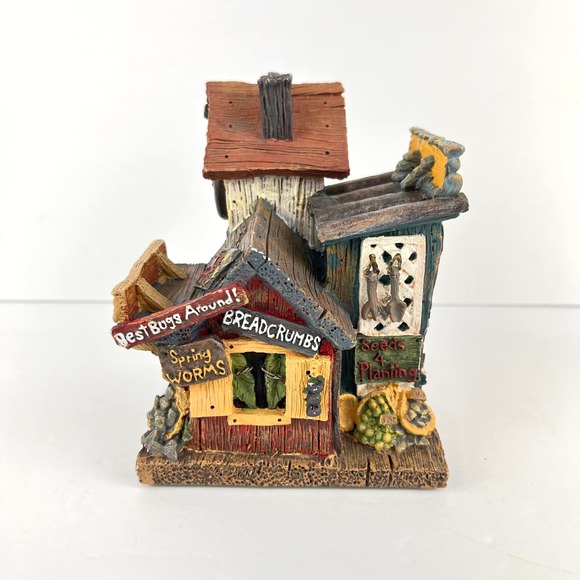 FIGI Graphics Town Square Birdhouse Tweetie Town Hall Composite Miniature - Picture 2 of 6